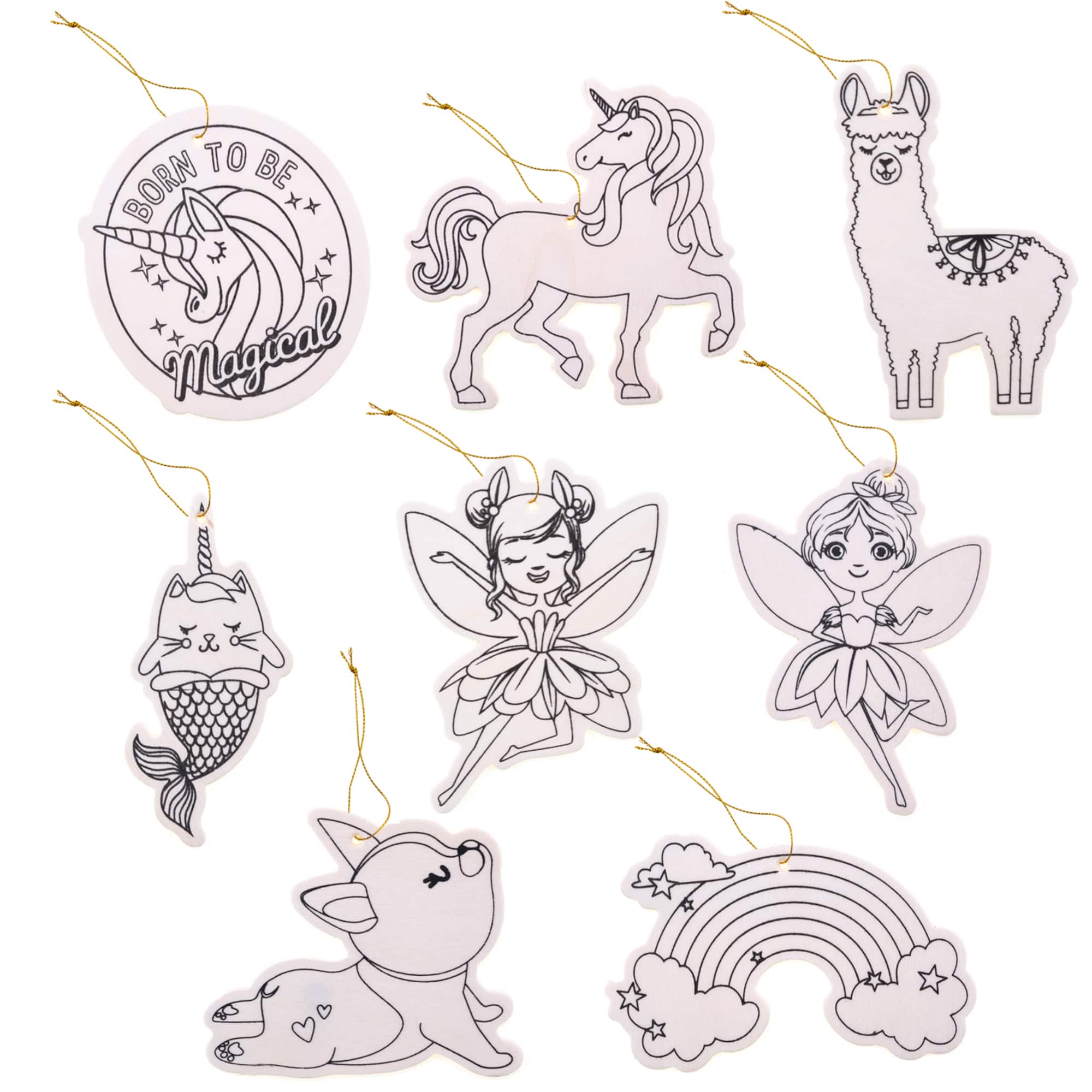 Magical Color-In Wood Ornaments by Creatology™